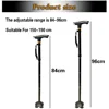 Folding Trekking Poles T-handle Hiking 5 Modes Adjustable Anti-Slip Poles Cane Old Man Crutches Stick Cane Crutch with LED Light 2