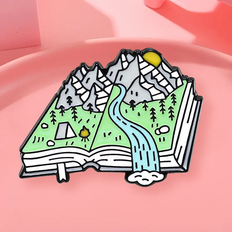 

Cartoon creative brooch cartoon book brooch Best Gift for friends and family