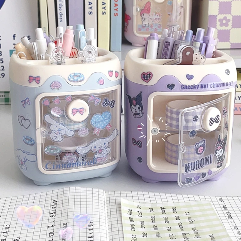 Pen holder Kawaii Sanrio Kuromi DIY desk organizer cartoon desktop storage