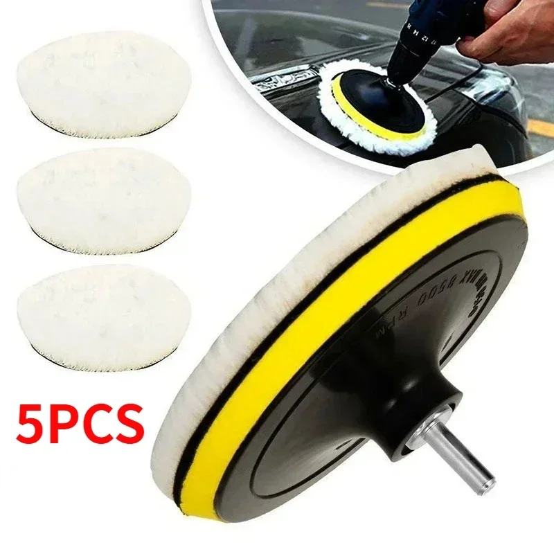 3Inch Polishing Kit Polishing Pad Car Waxing Sponge Disk Wool Wheel for Auto Body Beauty Polisher Washing Car Gadget Universal car polishing pad car polisher car polish pad car polishing sponge wool polishing pad polishing sponge set polishing wheel disc polishing wheel kit car glass polishing kit