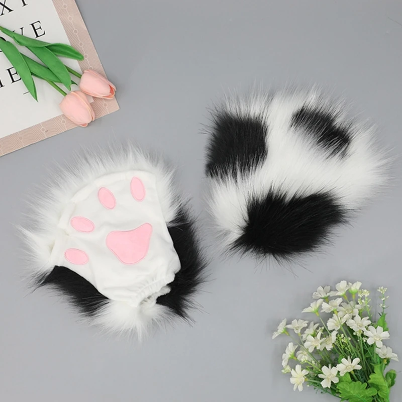 Guanti Zampa Di Gatto In Peluche - Per Cosplay, Carnevale E Halloween - Foto 5