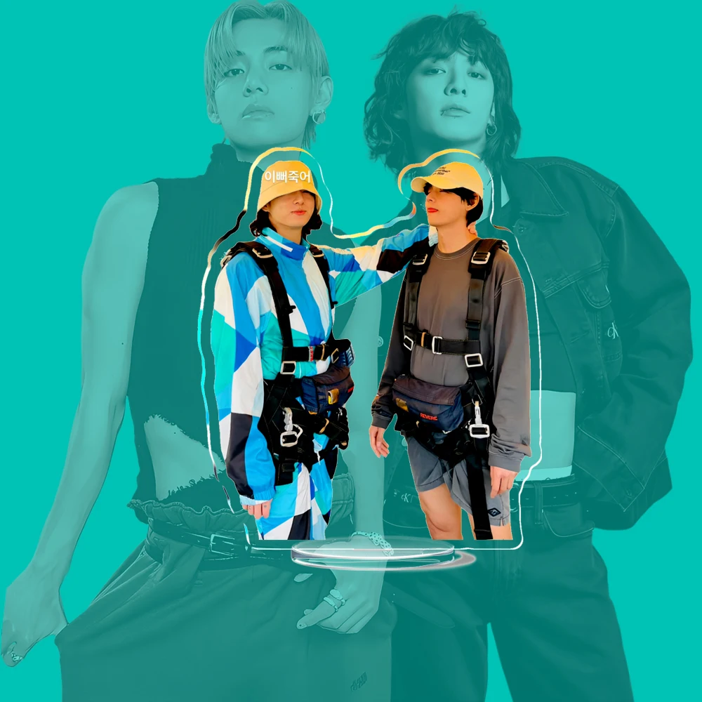 Acrylic Kpop Standee FRIENDS LAYOVER Album KIMV Figures Stander V Vkook Funs Gift Accessories Merch