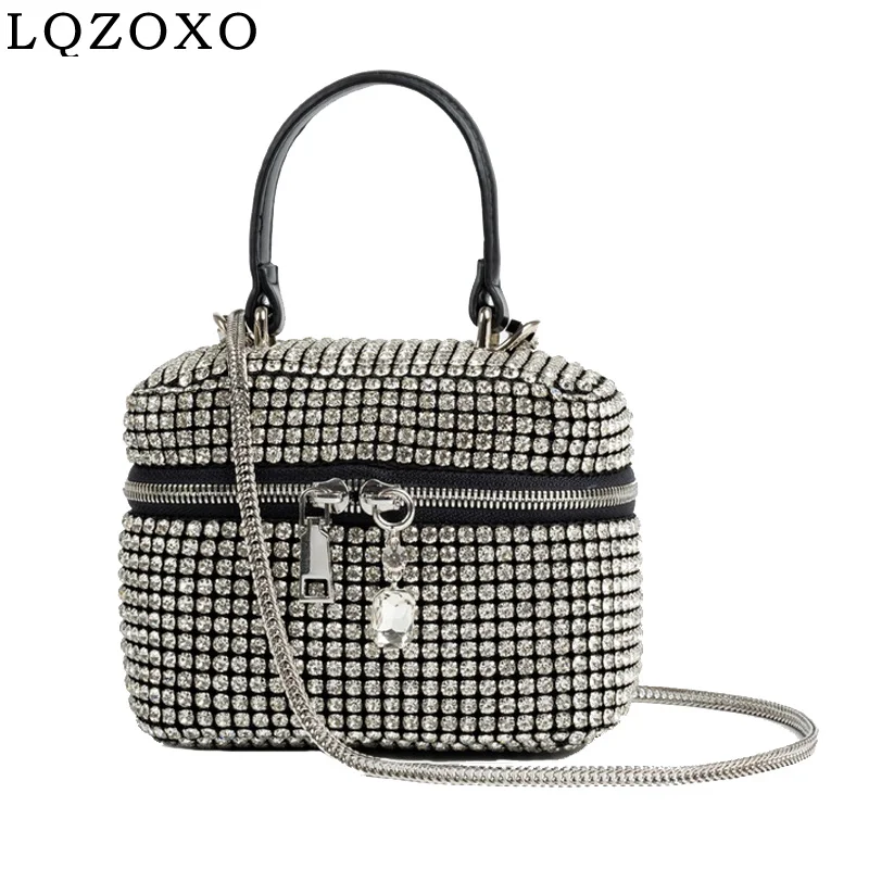 

Diamonds Basket Evening Clutch Bags Women 2023 Luxury Hollow Out Preal Beaded Metallic Cage Handbags Ladies Wedding Party Purse
