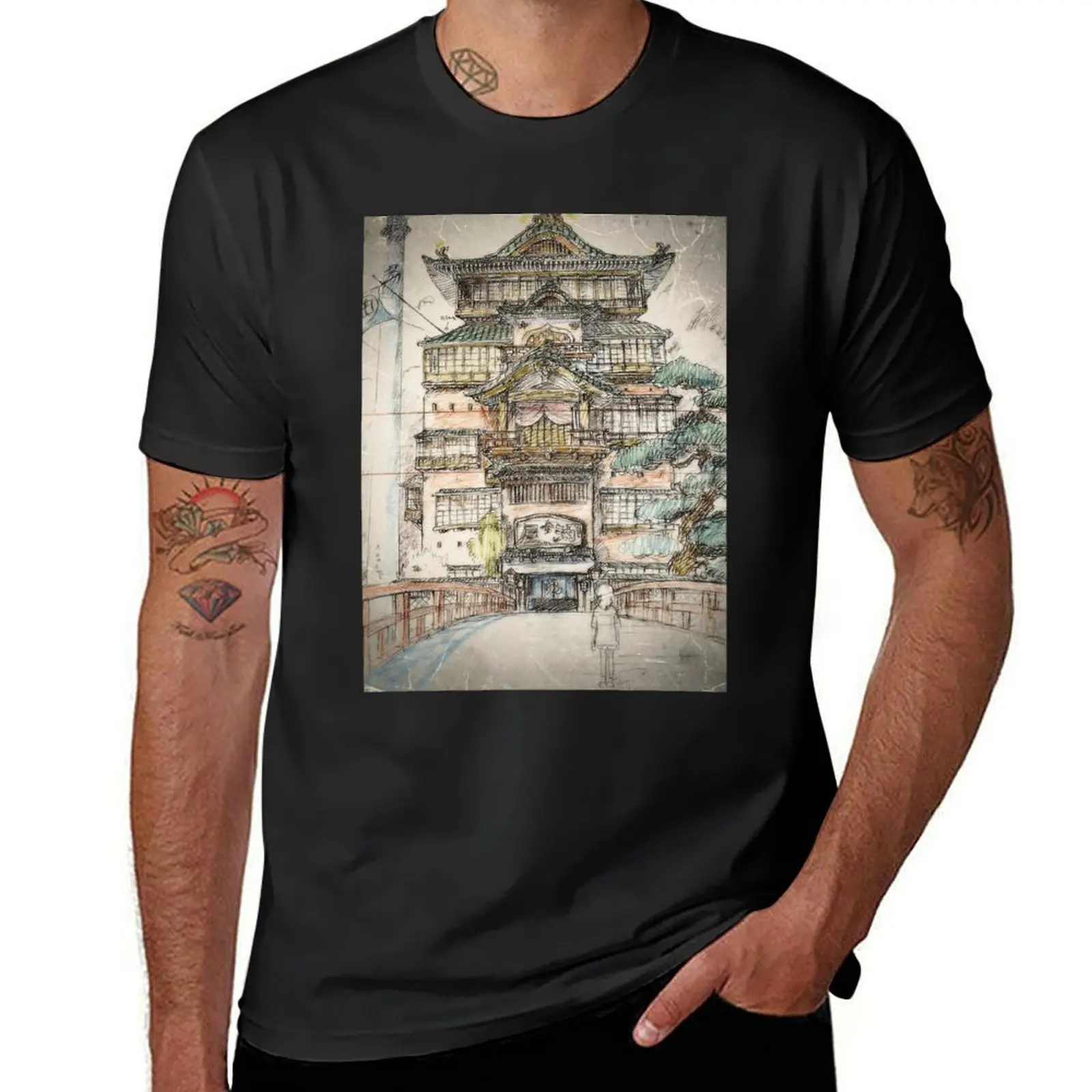 

Spirited Bathhouse T-shirt tops for a boy quick drying men graphic t shirts