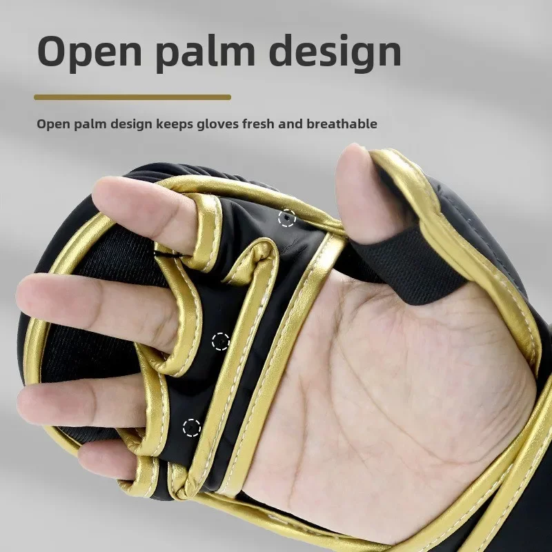Professional MMA Boxing Gloves PU Leather MMA Fighting Martial Arts Boxing Gloves Karate Muay Thai Training Men's