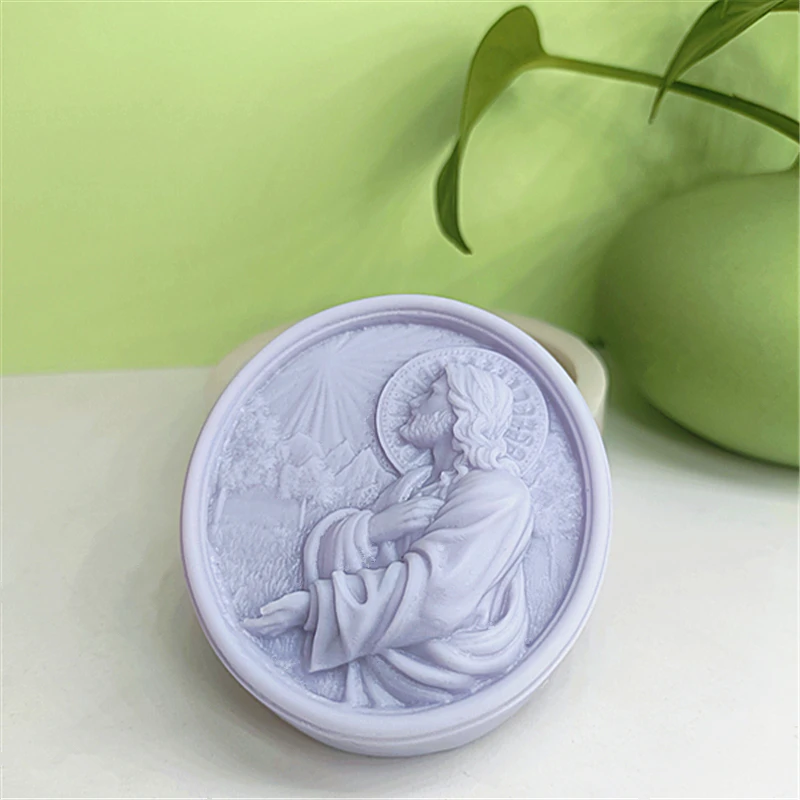 Soap Mold Handmade Soap-Making Tools Christian Mould for Wax Resin Epoxy Clay Plaster DIY Gift Table Decor
