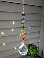 1pc Crystal Suncatcher Mobile Meditation Home Decor Rainbow Maker Prism Suncatcher (Rainbow and Fantasy) 1
