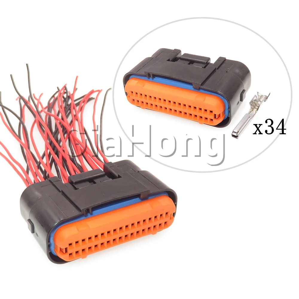 

1 Set 34 Ways Automobile Computer Control System Electric Wire Waterproof ECU Socket MX23A34XF1 MX23A34SF1 MX23A34NF1