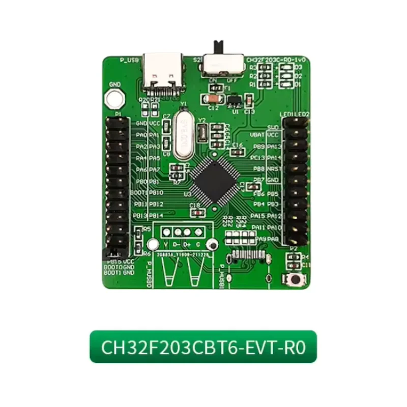 2개/로트 CH32F203 EVT 보드, Cortex-M3 MCU, USB, 저전력 모드, OPA, 터치키, CAN, 2선 디버그 인터페이스
