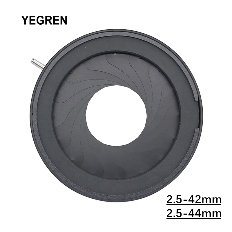 

Enlarge 2.5-42mm/44mm Aperture Diameter Zoom Iris Diaphragm Aperture Condenser for Microscope Camera Lens Optical Instrument