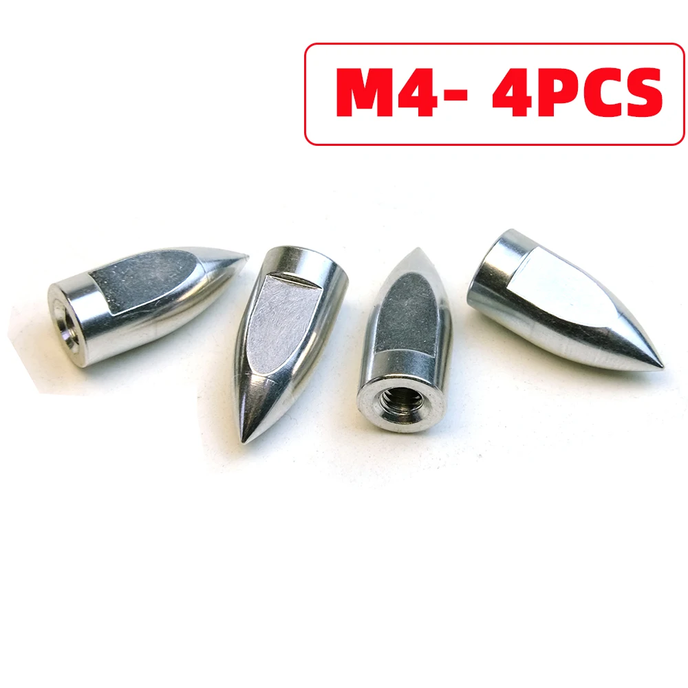 Écrous d'hélice en inox pour bateau RC, tailles M3 M4 M5, aspect brillant