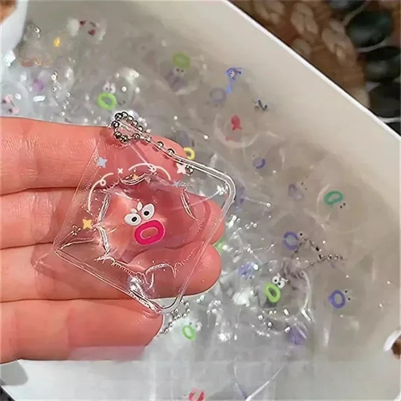 1/2Pcs Mini Pinch Cartoon Dough Cream Silicone Transparent Pinch Unzip Stress Relief Pinch Toy Dolls Figure Model