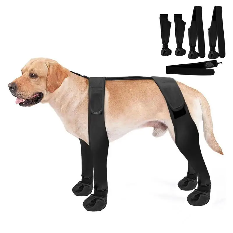 

Dog Suspender Boots Waterproof Paw Protectors Soft Puppy Boots Non-slip Dog Winter Shoes Adjustable Booties dog accessories