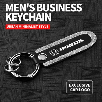 พวงกุญแจหนัง PU พร้อมโลโก้รถยนต์ สำหรับ Honda Civic Mugen Accord Odyssey JAZZ CRV Fit Hrv Jazz CBR VTX 1