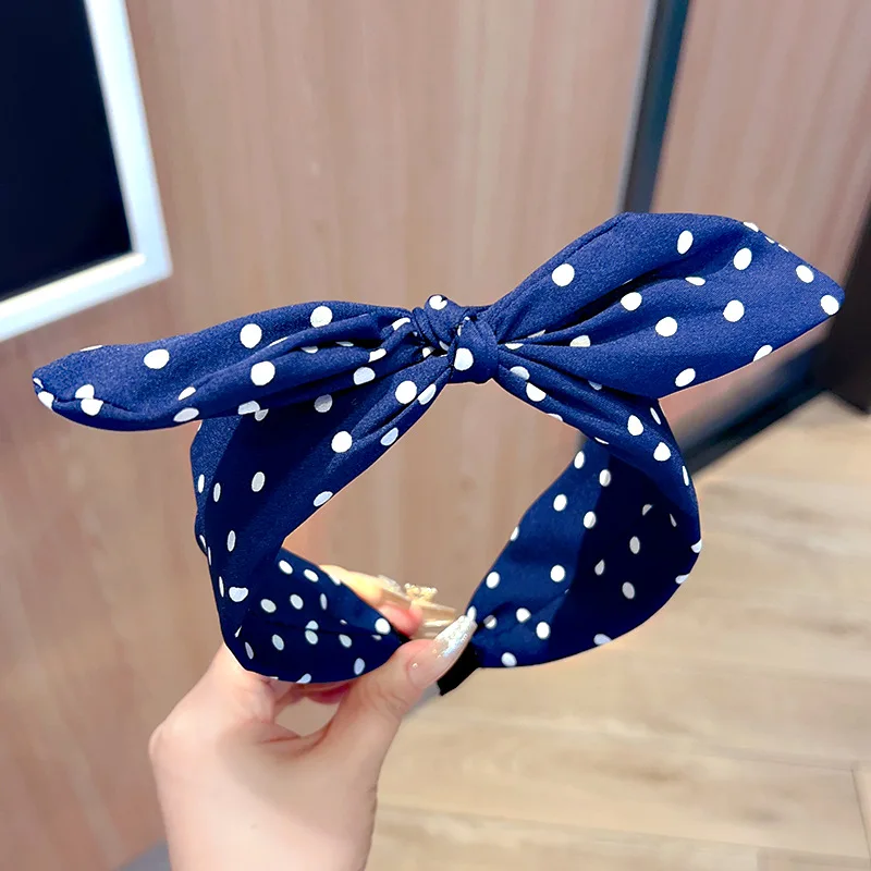 Elegant Polka Dot Bow Headband