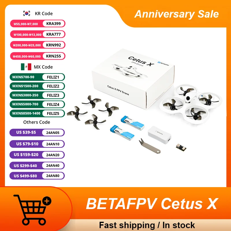 Betafpv Cetus X Brushless Quadcopter Frsky/Elrs Versione Fpv Racing Camera Drone Quadcopter Analogico Vtx