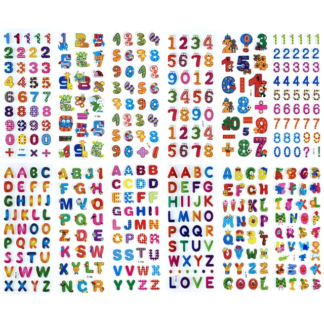 1-2 Inch Letter Stickers Vinyl Waterproof Selfadhesive School Stationery  Study Supplies Large Size Alphabet Stickers for Kids - AliExpress