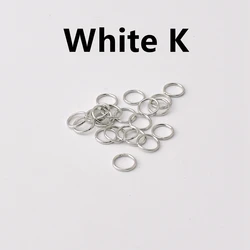 Assorted Single Loop Open Jump Rings for DIY Jewelry Crafts and Handmade Accessories (White K)
