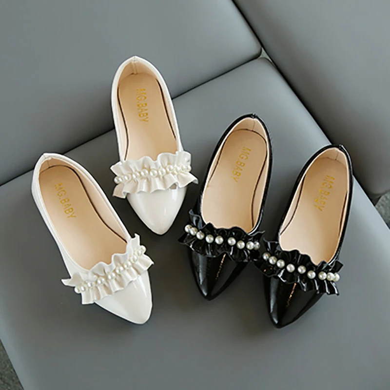 Girls Slip on Shoes Faux Fur Bow Loafers Rhinestone Knit Princess Shoes