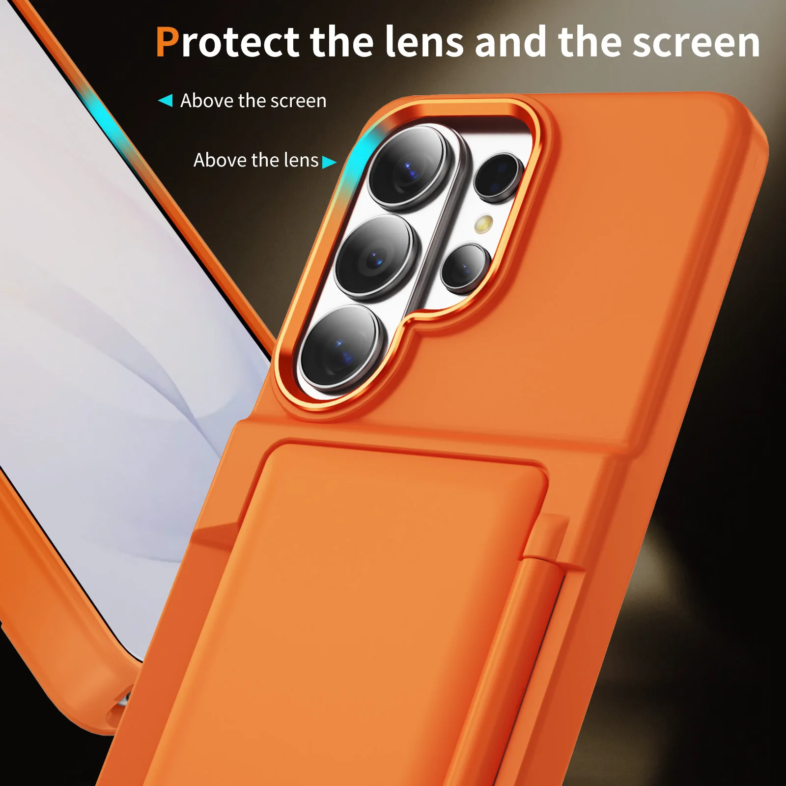 Deluxe Fold Flip Card Slot Bag Holder Bracket Phone Case - Armor Shockproof Back Cover