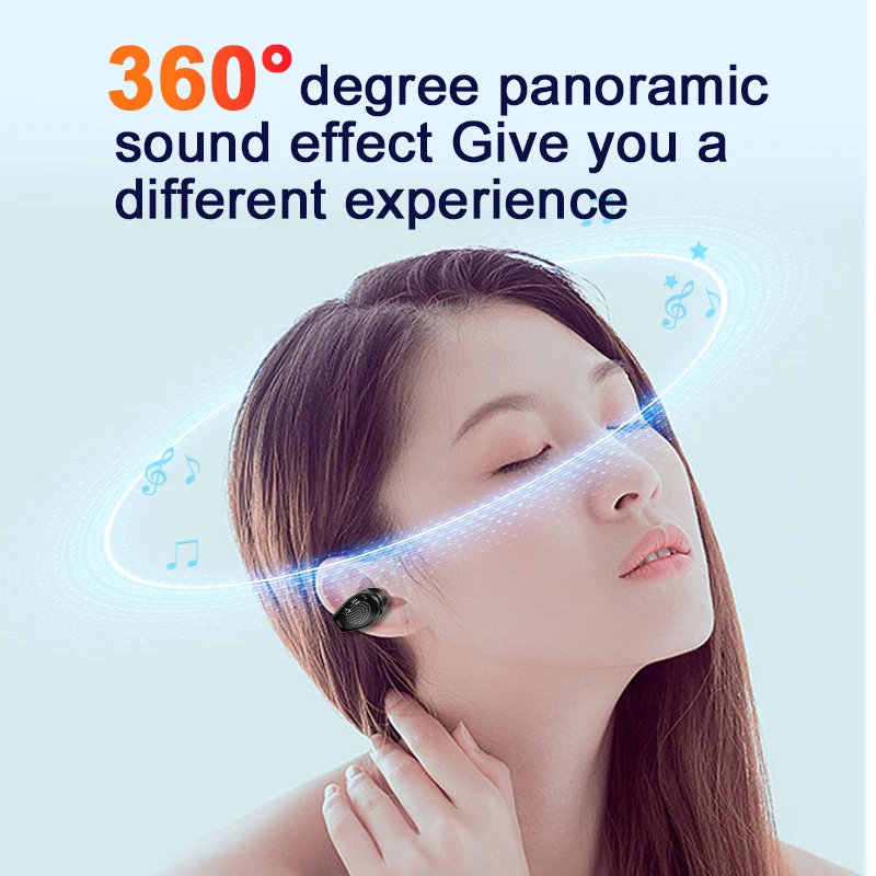 Wireless Ear Clip on Headphone TWS Bluetooth 5.3 Earphone Single in-Ear HiFi Stereo Touch Control Sports Headset with Mic 5