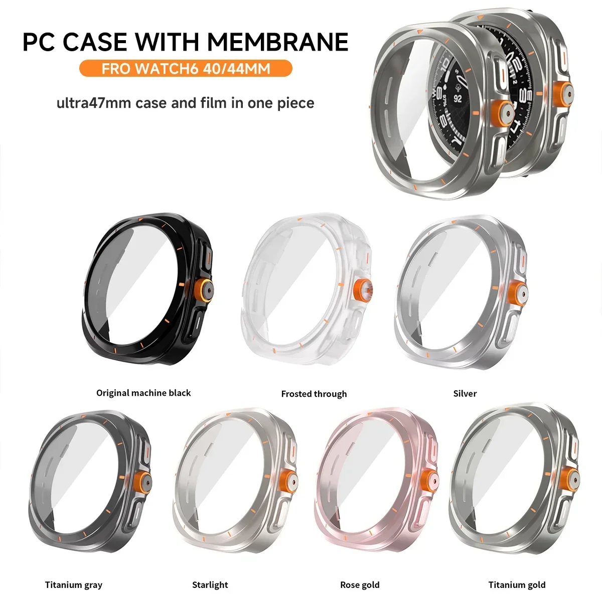 Ultra Protective Case with Screen Protector Glass for Smartwatch Accessories