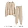 Fashion Woman Suit Autumn Winter 100% Cashmere Knit High Quality Sweater Women Tops And Harem Pants Two-Piece Female Girl Clothe 4