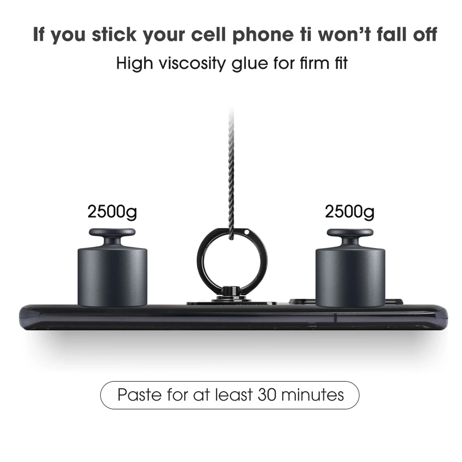 Elegant 360° Rotatable Zinc Alloy Phone Ring Holder and Stand
