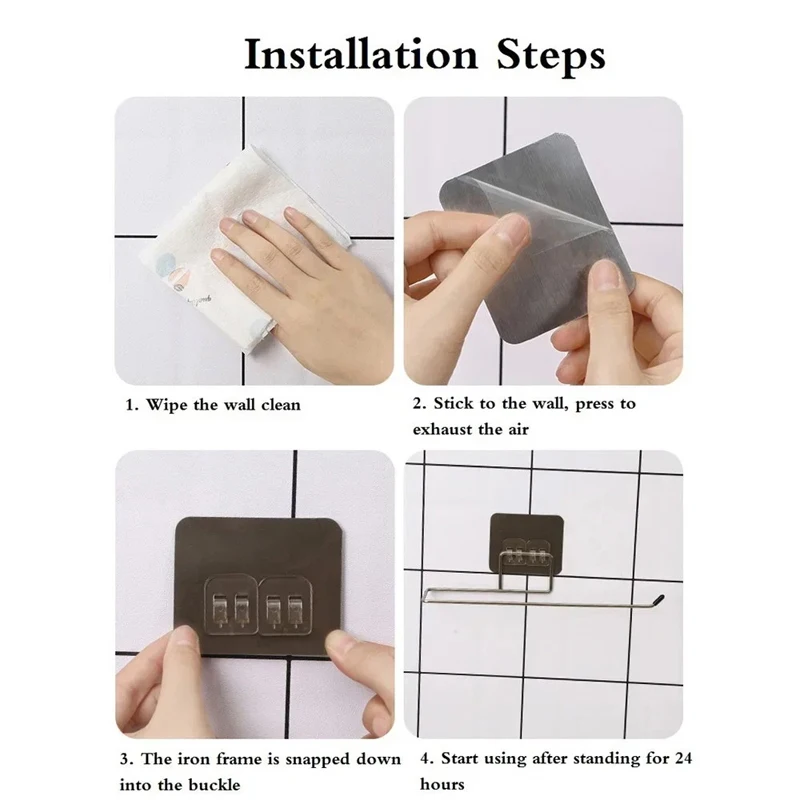 Adhesive Paper Towel Holder For Kitchen Napkin Rack Toilet Paper Holder Tissue Dispenser Cabinet Storage Bathroom Accessories