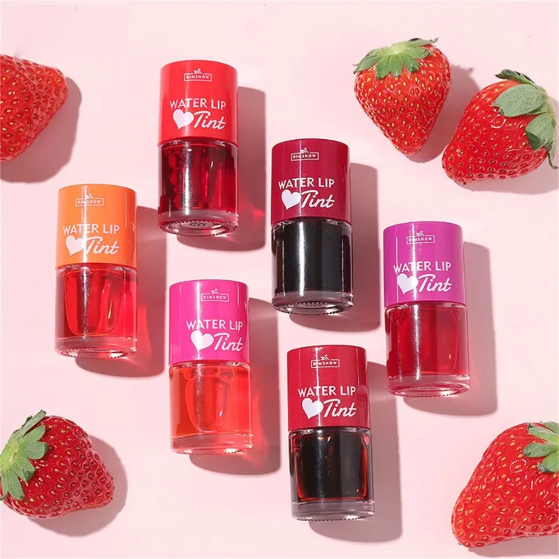 Tint Dyeing Liquid Lipstick and Blush 2 in 1 Waterproof Mirror Lip Gloss Water Lip Tint Non-sticky Eye Cheek Makeup Cosmetic