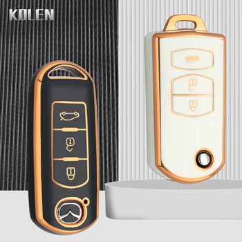 TPU Copertura Della Cassa Chiave Dell'automobile Borsette Fob Per Mazda 2 3 5 6 Alexa Atenza Demio BL BM GJ CX30 CX3 CX-3 CX5 CX-5 CX8 CX-8 CX9 MX5 RX8 CX-9