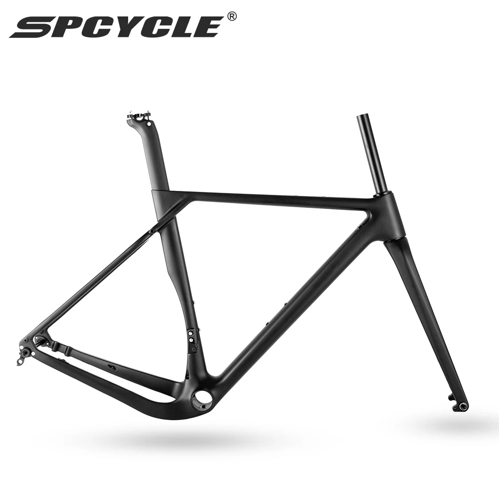 

Spcycle T1000 Carbon Gravel Frame Disc Brake 700C BB386 Road Cyclocross Bicycle Frame 49/52/54/56/59cm Gravel Bike Frameset