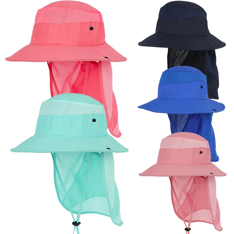 3-12 Years Old Boys Girls Bucket Cap with Neck Flap UPF 50+ Sun Hat with Kids Safari Play Hat