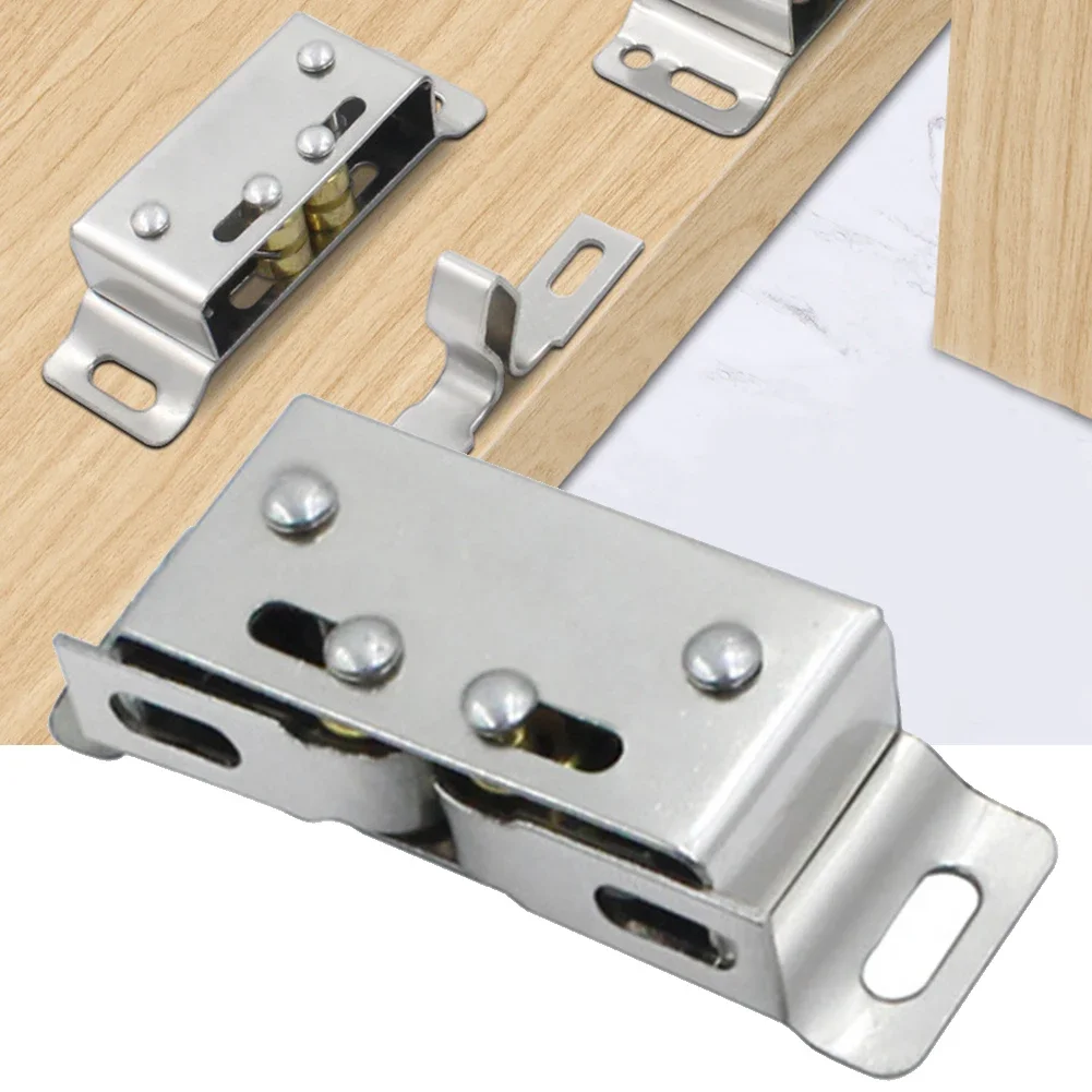 Double Roller Catch Hardware Stainless Steel Magnetic Door Closure Functionality for Use in Caravans Boats Motorhomes magnetic cabinet catches door closer door catches magnetic cabinet latches cabinet door latch