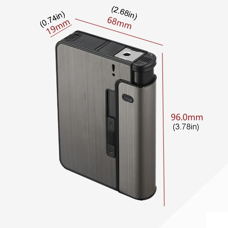 Sleek Metal Portable Automatic Cigarette Holder for King Size - Gift for Men