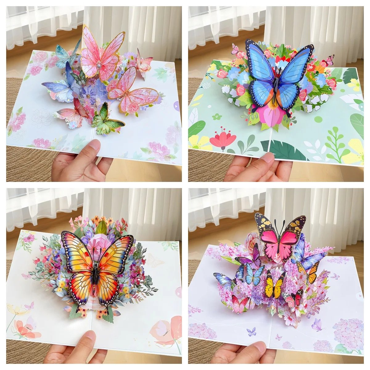 Greeting Cards 3d Butterfly Pop Up Greeting Cards Postcard For Valentine's Day Mother Anniversary Wedding Invitation Birthday Gift