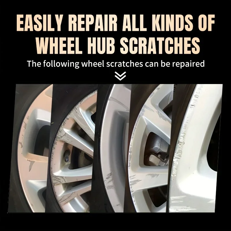 Car rim scratch repair and polishing kit restore gloss and remove oxidation from tire edges
