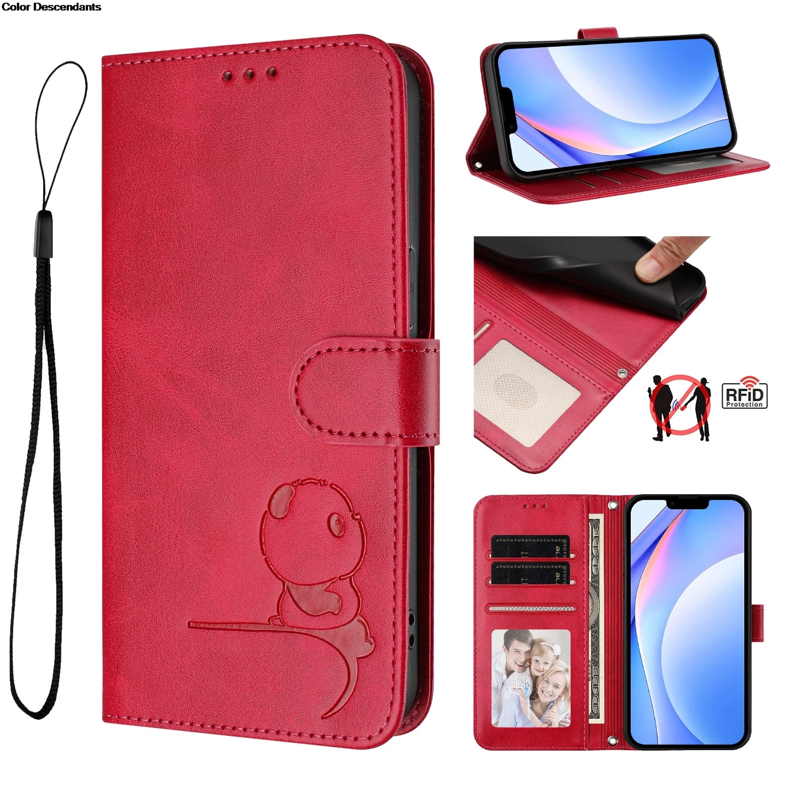 Premium Flip PU Leather Wallet Phone Case with Card Slot and Book Cover Design