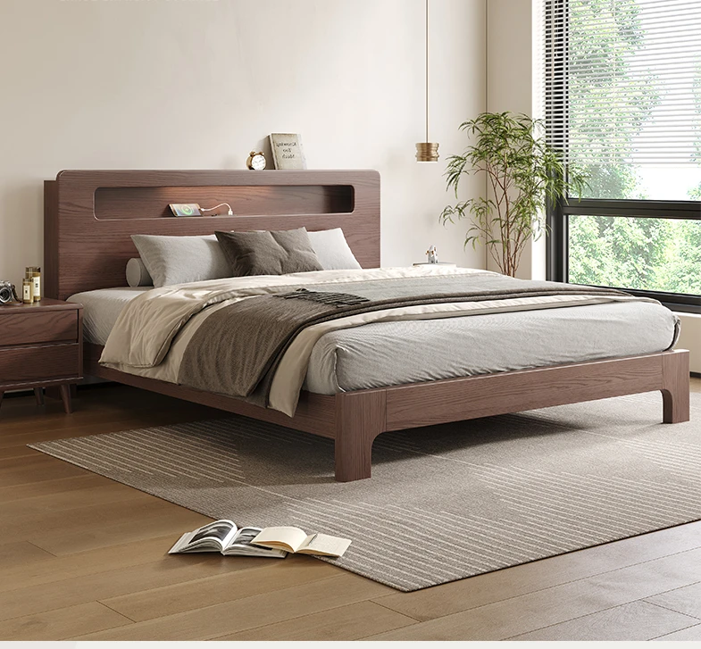 

Ash wood solid wood bed 1.8 meters 1.5 meters modern simple home master bedroom double bed