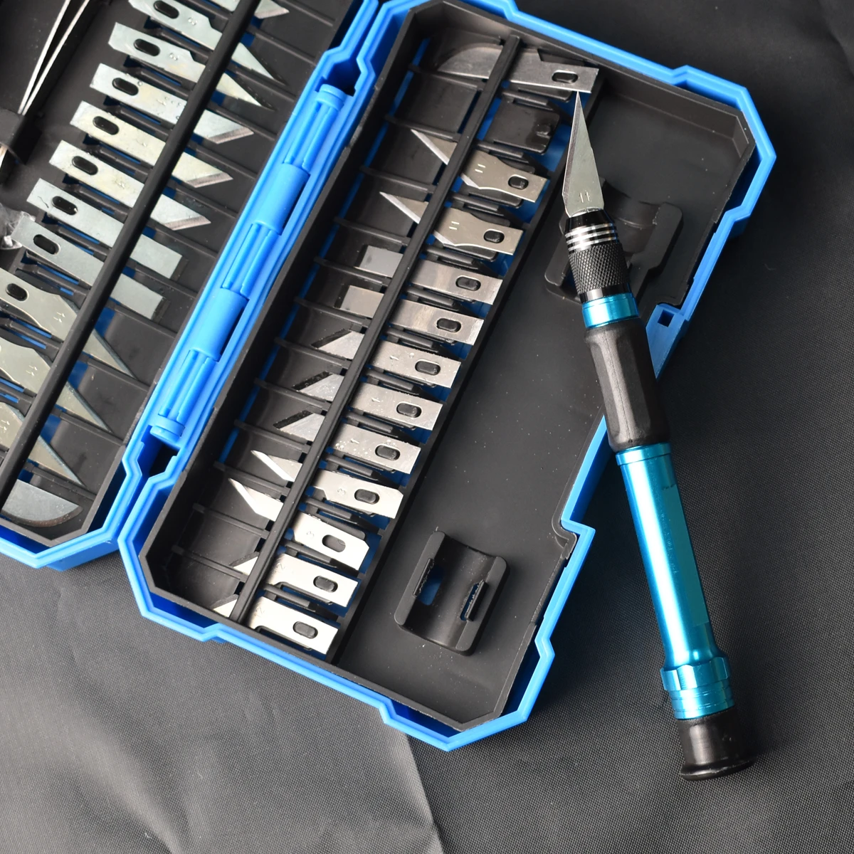 29PCS Utility Knife Set Carbon Steel Fixed Blade Craft Engrave Pen