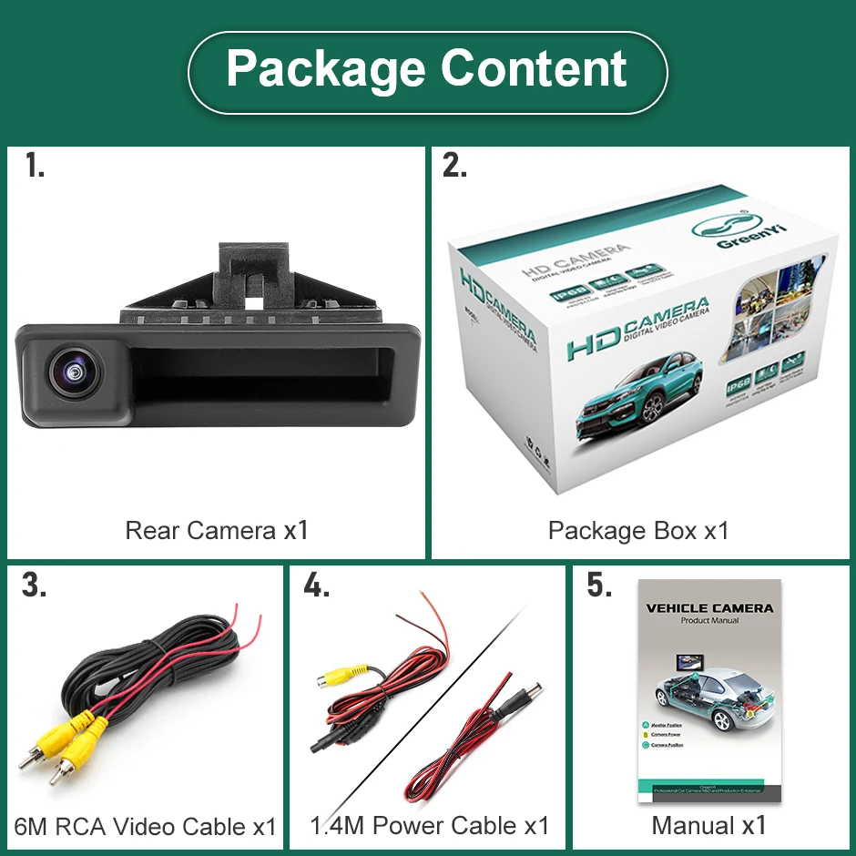 Kit Caméra De Recul AHD 1080P Pour Citroën Jumpy (2007-2016) - Avec écran 7 Pouces Et Caméra Intégrée Au Feu Stop