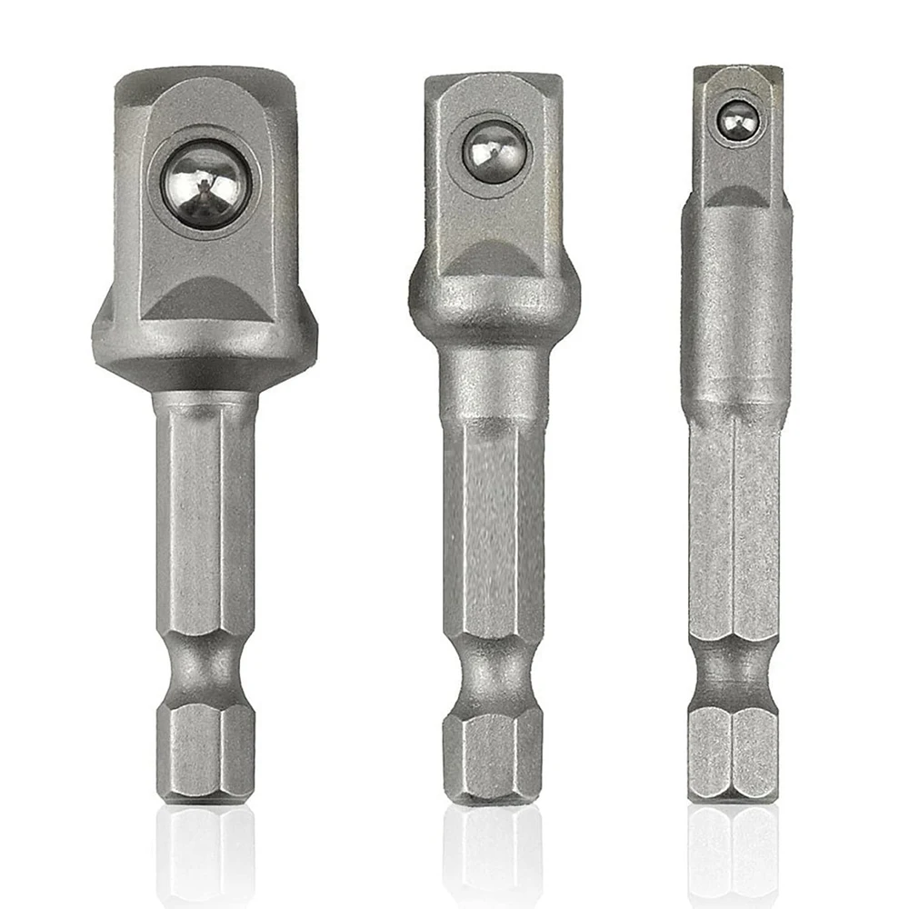 

Chrome Vanadium Steel Socket Adapter Set Hex Shank 1/4" 3/8" 1/2" Extension Drill Bits Bar Set Power Tools TF003