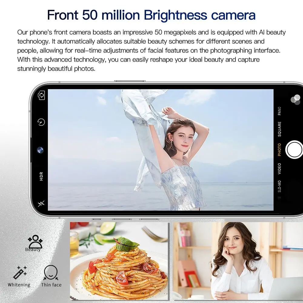 브랜드 스마트폰용 오리지널 풀 스크린 휴대폰 글로벌 버전, XS15 프로 맥스, 4G, 5G, 7800mAh, 7.3 인치, 신제품
