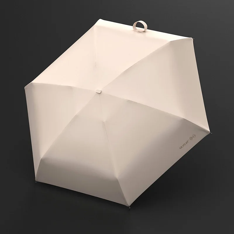 Olycat Luxury Mini Flat Umbrella Rain Women Portable Clear Umbrellas Sun Protection UV Parasol Girls Umbrella Windproof Outdoor