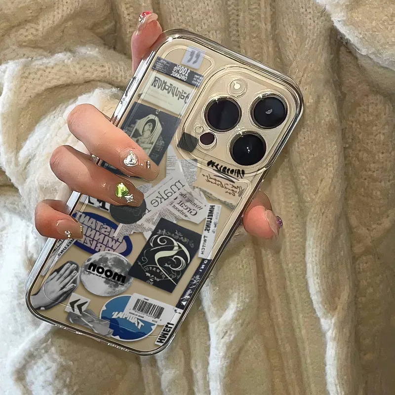Montage Newspaper Shockproof Soft Phone Case - Stylish and Durable Cover