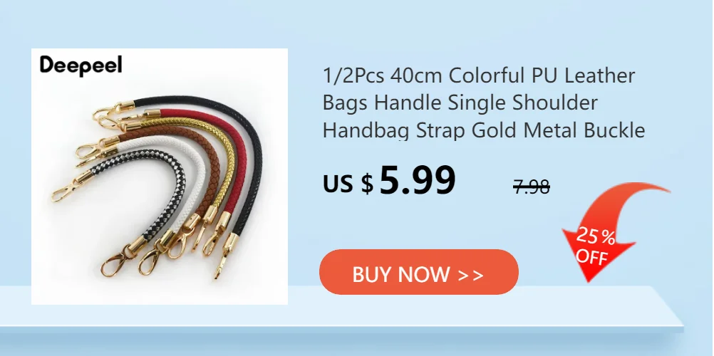 1Pc 30/40/50/60cm Colored Leather Woven Rope Bags Strap Handles Handbag DIY Handmade Replace Shoulder Straps Bag Accessories