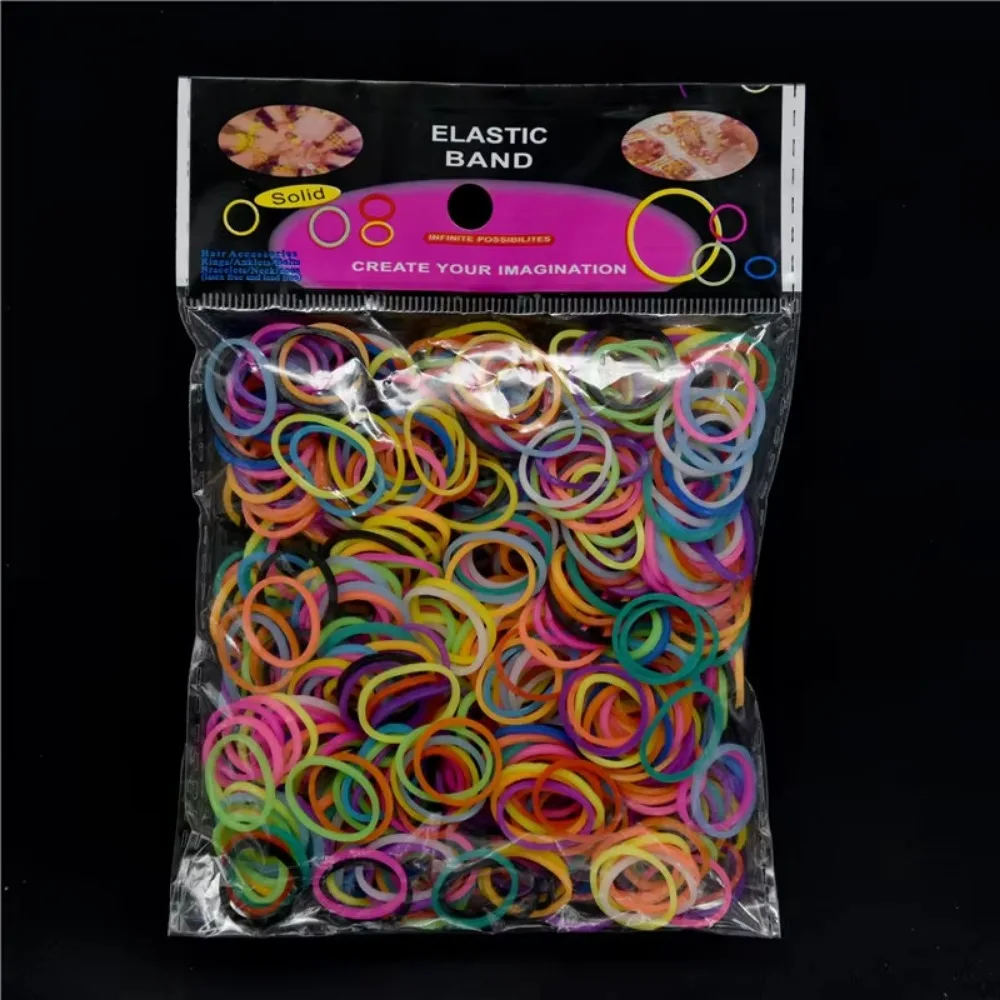 600 Pcs/bag Rubber Band Weaving Girl DIY Hand Knitting Rainbow