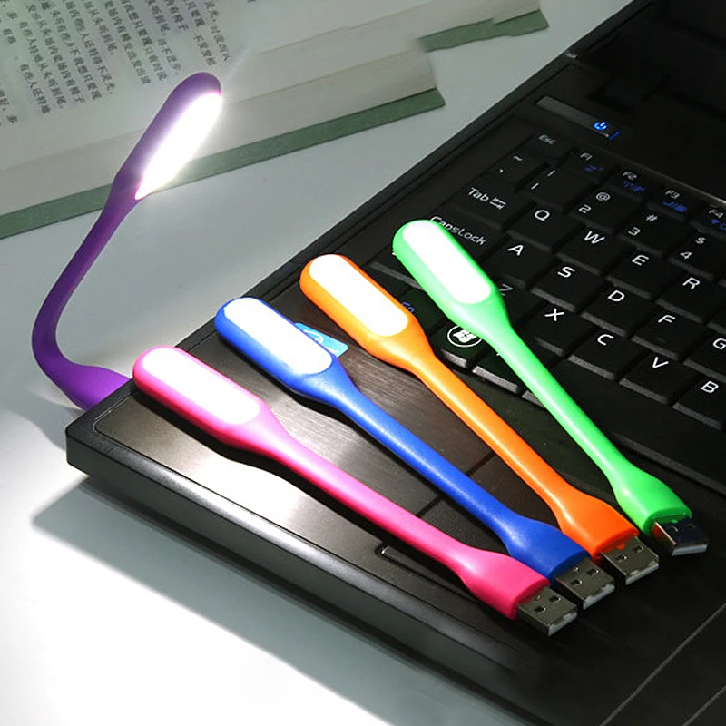 

Mini Book Light USB Night Light Portable LED Lamp Bendable Book-light Flexible Reading Desk Lamp for Mobile Power Laptop Adapter
