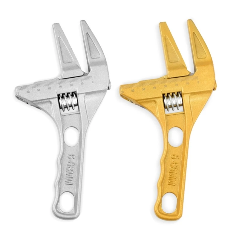 

6-68mm Adjustable Wrench Wide Jaw Plumbing Repair Tool Short Handle Tap Plumbing
