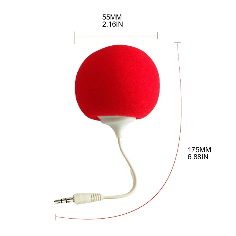 Lightweight Speaker Sponge Ball Speaker 3.5mm for Household Gift N0HC